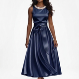 Ισμήνη - Κομψό μίντι φόρεμα με φιόγκο