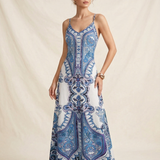OTTILIE™ – Boho Αμάνικο Φόρεμα με Floral Σχέδιο
