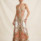 OTTILIE™ – Boho Αμάνικο Φόρεμα με Floral Σχέδιο
