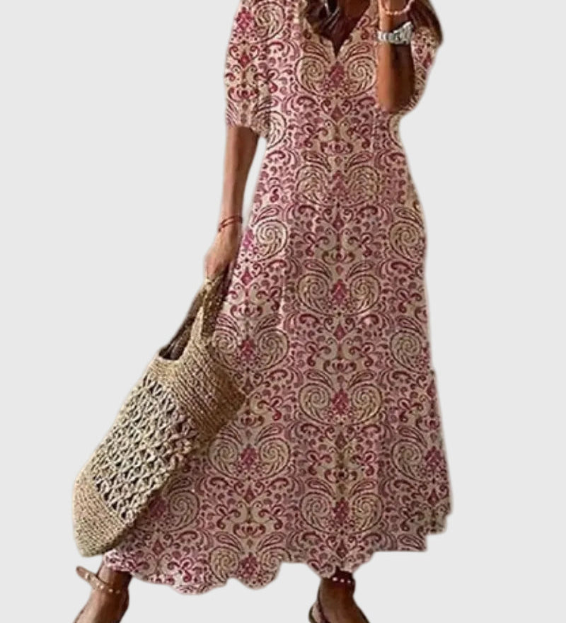 Αμαλία | Ρόμπα Maxi Καλοκαιρινή Vintage Boho