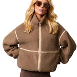 Hannah | Chill Whispers Shearling Τζάκετ με Contrast Τελειώματα (Chill Whispers Contrast Trim Shearling Jacket)