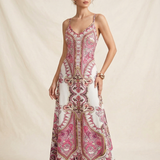 OTTILIE™ – Boho Αμάνικο Φόρεμα με Floral Σχέδιο