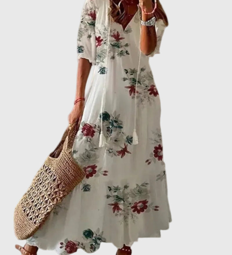 Αμαλία | Μαξι φόρεμα καλοκαιριού Vintage Boho