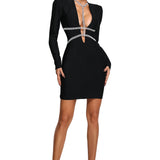 Hazel - Μίνι Bandage Φόρεμα με Στρας (Diamante Mini Bandage Dress)