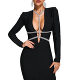 Hazel - Μίνι Bandage Φόρεμα με Στρας (Diamante Mini Bandage Dress)
