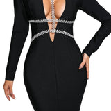 Hazel - Μίνι Bandage Φόρεμα με Στρας (Diamante Mini Bandage Dress)