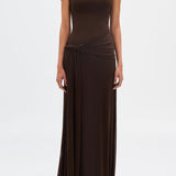 Eranda Μάξι Φόρεμα από Διάφανη Δραπέ Ύφανση Off-Shoulder