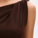 Eranda Μάξι Φόρεμα από Διάφανη Δραπέ Ύφανση Off-Shoulder