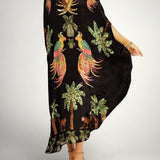 Σαχάρα | Drop Shoulder Μανίκι Coconut Tree Printed Φόρεμα
