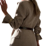 Shiori - Vintage Καρό Σακάκι με Δομή (Vintage Plaid Structured Blazer)