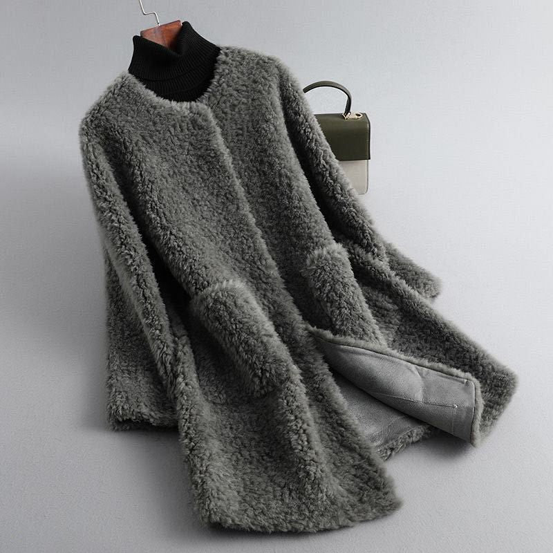 Shearling παλτό με επένδυση από μαλλί