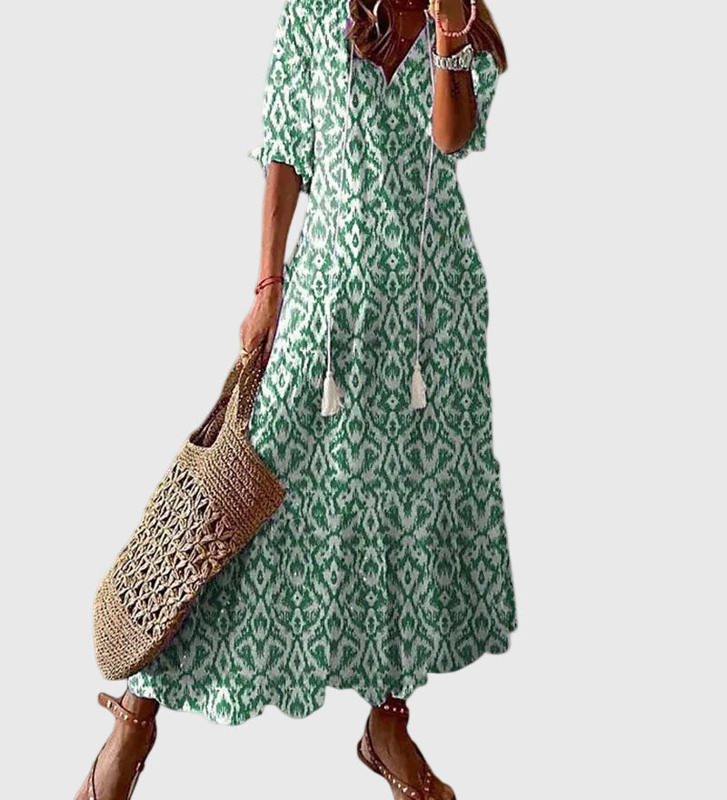 Αμαλία | Ρόμπα Maxi Καλοκαιρινή Vintage Boho