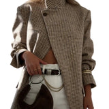 Shiori - Vintage Καρό Σακάκι με Δομή (Vintage Plaid Structured Blazer)