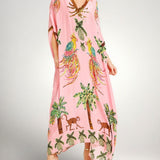 Σαχάρα | Drop Shoulder Μανίκι Coconut Tree Printed Φόρεμα
