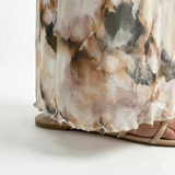 CELESTTE – Μίντι Φόρεμα με Tie-Dye Print & Διαφάνεια