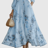 Rowella | Κομψό Μάξι Φόρεμα με Πιέτες