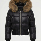 Savoy | Τζάκετ Puffer με Κουκούλα και Τεχνητή Γούνα (Faux Fur Hooded Puffer Jacket)