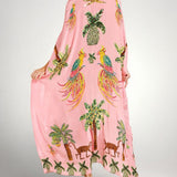 Σαχάρα | Drop Shoulder Μανίκι Coconut Tree Printed Φόρεμα