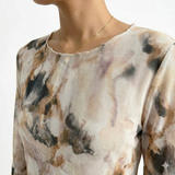 CELESTTE – Μίντι Φόρεμα με Tie-Dye Print & Διαφάνεια