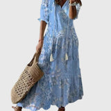 Αμαλία | Ρόμπα Maxi Καλοκαιρινή Vintage Boho
