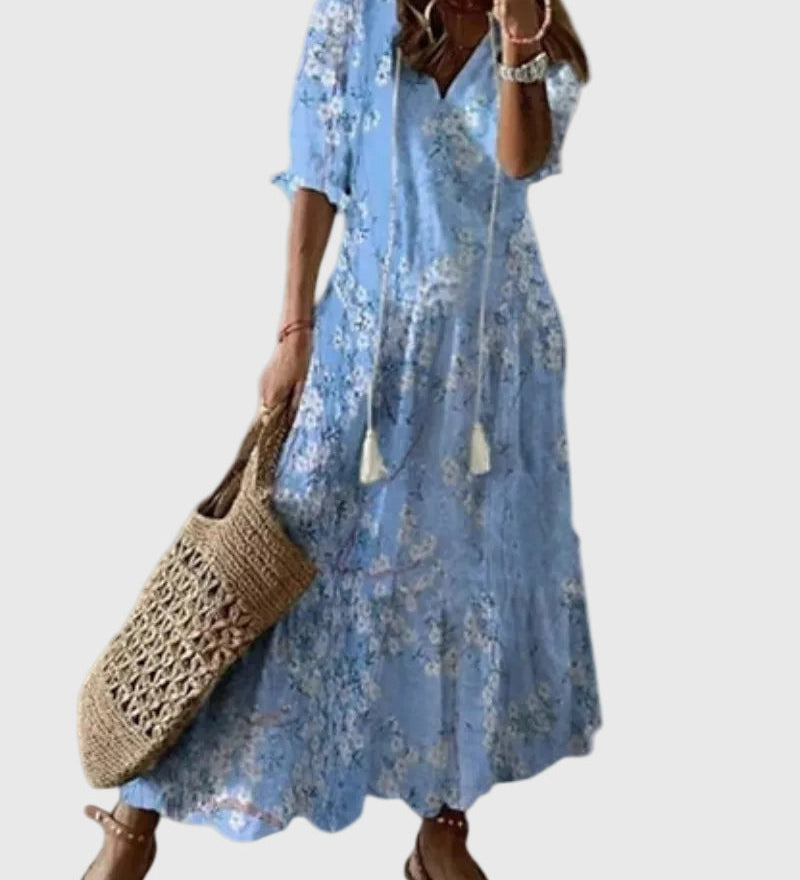 Αμαλία | Ρόμπα Maxi Καλοκαιρινή Vintage Boho