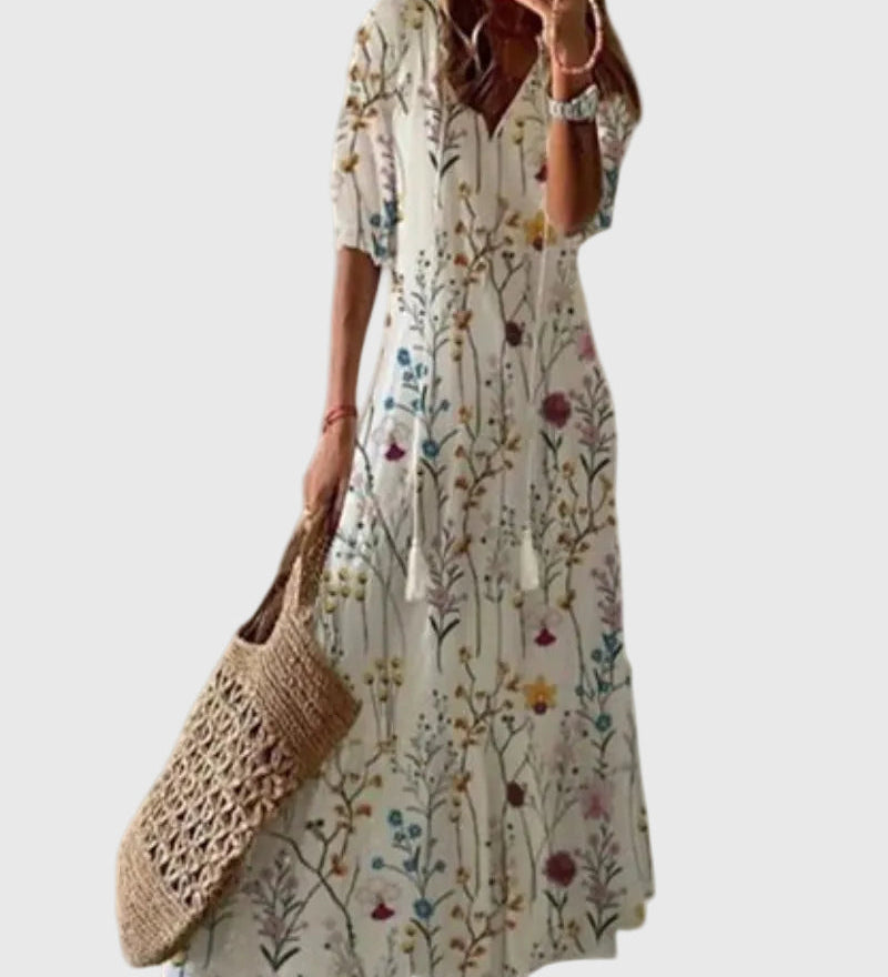 Αμαλία | Μαξι φόρεμα καλοκαιριού Vintage Boho
