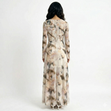 CELESTTE – Μίντι Φόρεμα με Tie-Dye Print & Διαφάνεια