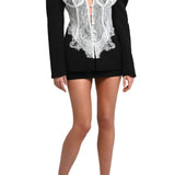 Alvera - Μαύρο Σακάκι Κορσές με Δαντέλα (Lace Corset Blazer - Black)