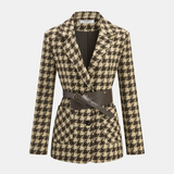 Myra - Πιέ ντε Πουλ Σακάκι με Ζώνη (Houndstooth Belted Blazer)