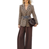 Myra - Πιέ ντε Πουλ Σακάκι με Ζώνη (Houndstooth Belted Blazer)