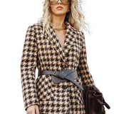 Myra - Πιέ ντε Πουλ Σακάκι με Ζώνη (Houndstooth Belted Blazer)
