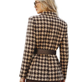 Myra - Πιέ ντε Πουλ Σακάκι με Ζώνη (Houndstooth Belted Blazer)