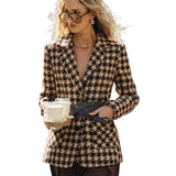 Myra - Πιέ ντε Πουλ Σακάκι με Ζώνη (Houndstooth Belted Blazer)