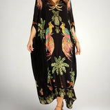 Σαχάρα | Drop Shoulder Μανίκι Coconut Tree Printed Φόρεμα