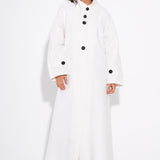 Kathy -Kathy - Μάλλινο Παλτό με Κουμπιά - Λευκό (Kathy - Buttoned Wool Coat - White)