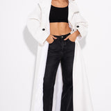Kathy -Kathy - Μάλλινο Παλτό με Κουμπιά - Λευκό (Kathy - Buttoned Wool Coat - White)