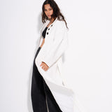 Kathy -Kathy - Μάλλινο Παλτό με Κουμπιά - Λευκό (Kathy - Buttoned Wool Coat - White)