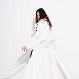 Kathy -Kathy - Μάλλινο Παλτό με Κουμπιά - Λευκό (Kathy - Buttoned Wool Coat - White)