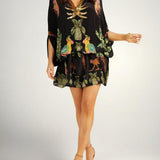 Σαχάρα | Drop Shoulder Μανίκι Coconut Tree Printed Φόρεμα