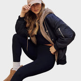 Camara | Oversized Bomber Jacket Campus με Επένδυση από Συνθετική Γούνα
