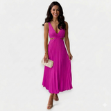 Καλλιόπη – Αέρινο Πλισέ Μάξι Φόρεμα