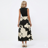 LOTTIE™ – Boho Floral Μίντι Φόρεμα με Βολάν