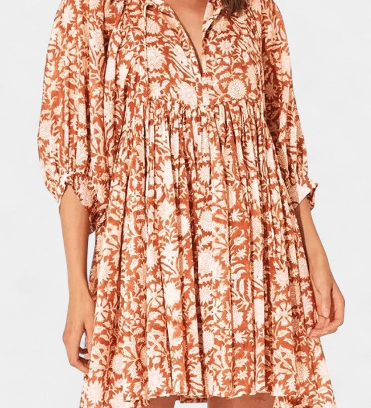 Daniela Φόρεμα Μίνι Boho Λουλουδάτο