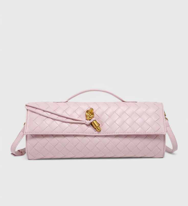 Melanie Τσάντα Clutch με Χρυσή Λεπτομέρεια Κόμπου