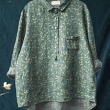 Tiziana | Λινή Εμπριμέ Πουκαμίσα