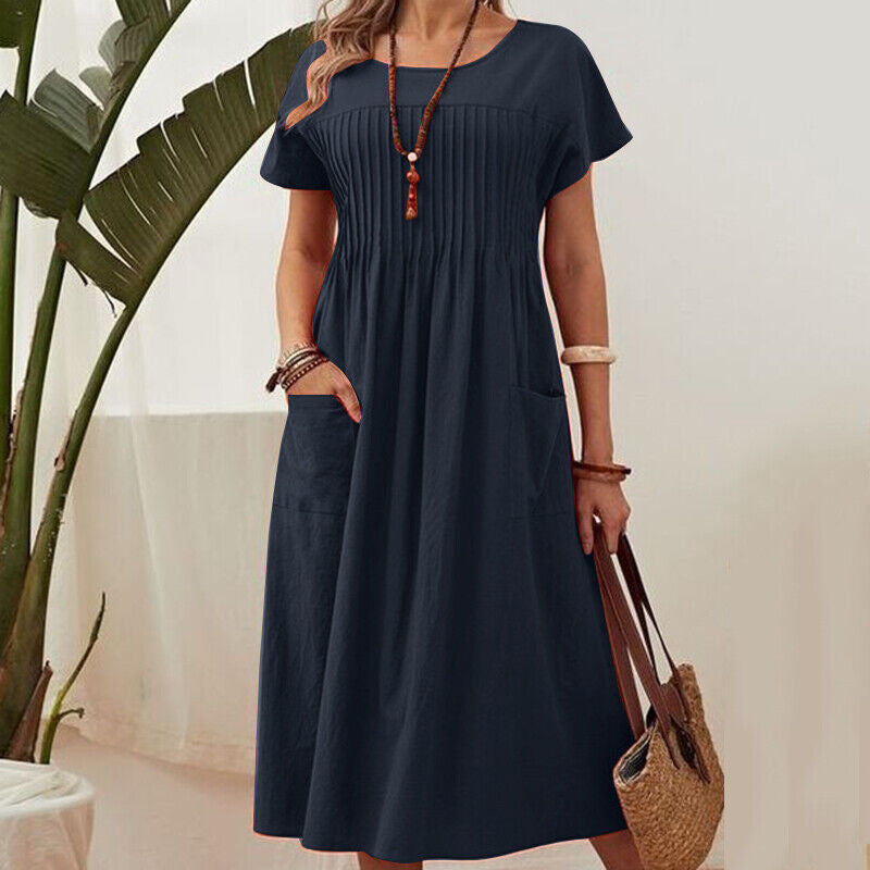 Sienna | Φόρεμα Midi Pintuck