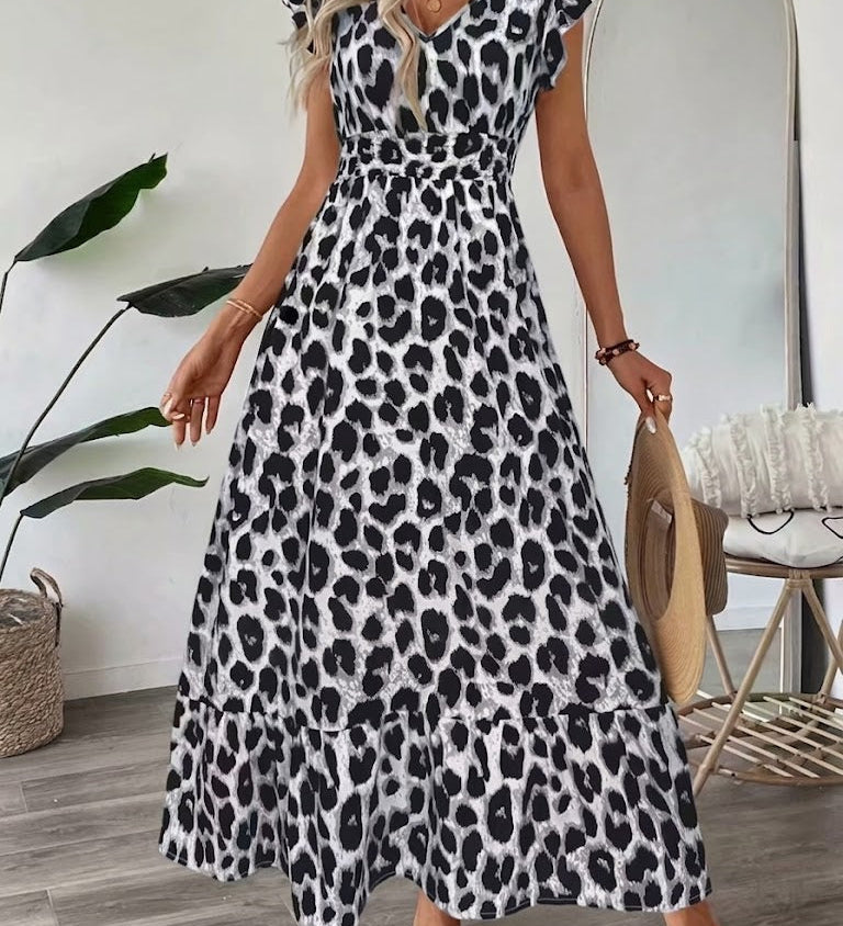 Candela - Vestido maxi barroco con escote en V