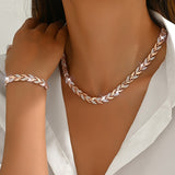 Κομψό Σετ Γυάλινης Στρας με Ουρά Ψαριού