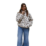 Ecru - Φλοράλ Ζακέτα Fleece Alice (Floral Alice Fleece Jacket)