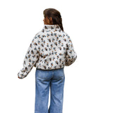 Ecru - Φλοράλ Ζακέτα Fleece Alice (Floral Alice Fleece Jacket)